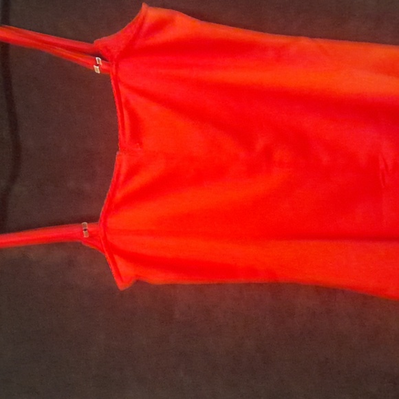 Orange/coral spaghetti straped cocktail dress - Picture 4 of 4